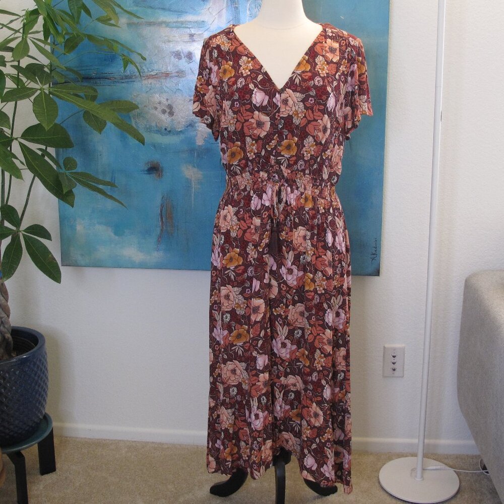 KNOX ROSE Purple Mauve Floral Dress